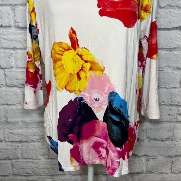ARITZIA Babaton Bright and Bold Floral Half Sleeve Top Size Extra Small - Picture 5 of 12